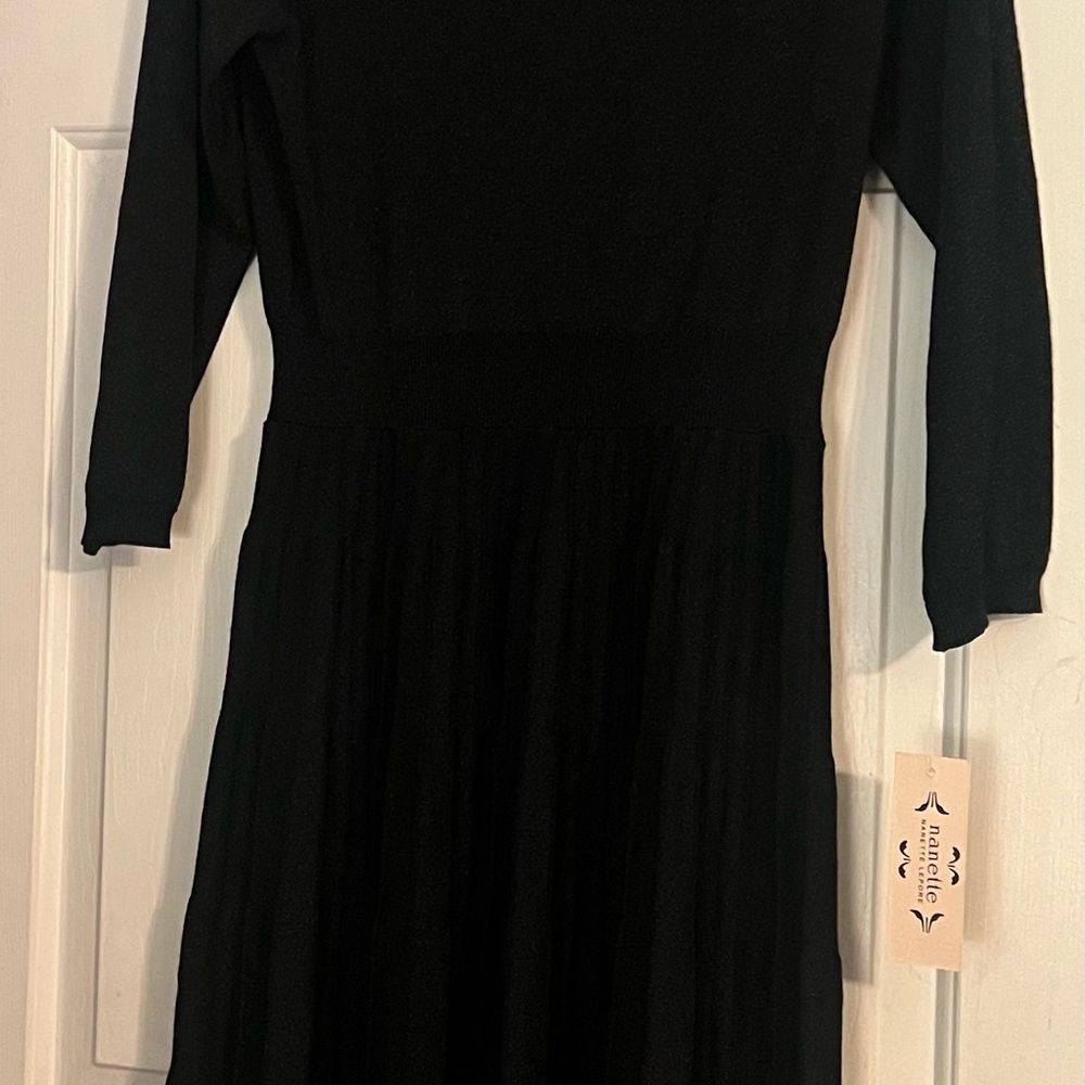 Nanette Lepore Black Long Sleeve Dress